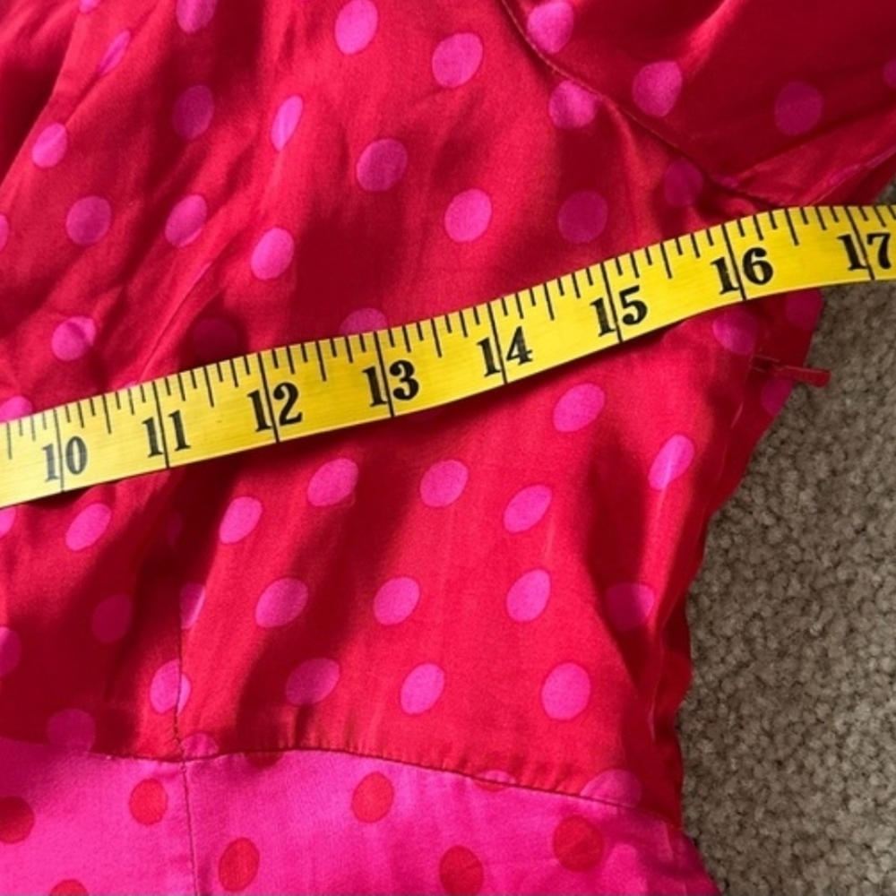 NWT Boden Red and Pink Polka Dot Midi Dress Size 4P - Picture 9 of 9